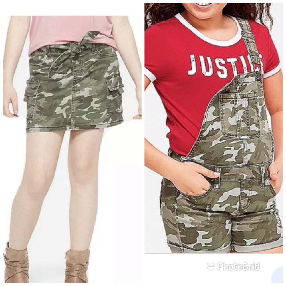 Bundle of 2 Justice girls camo size 10